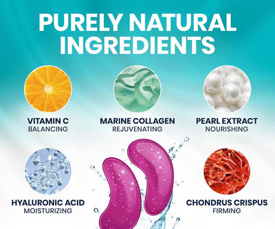 Marine Collagen Under-Eye Patches with Vitamin C & Hyaluronic Acid 30 Pairs