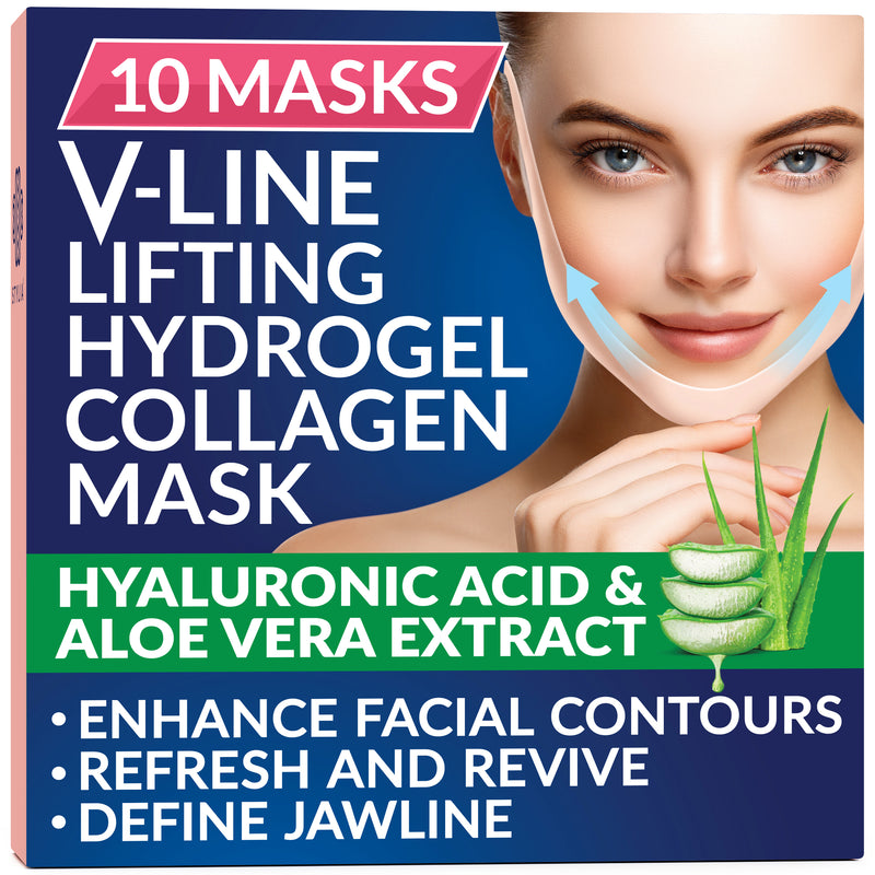 Stylia Double Chin Mask - V Line Chin Strap - Toning Hydrogel Collagen -  Stylia Beauty