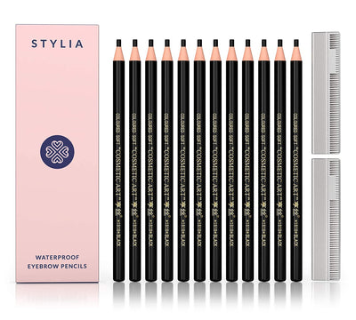 12 Piece Brow Mapping Pencils with 2 Sharpeners