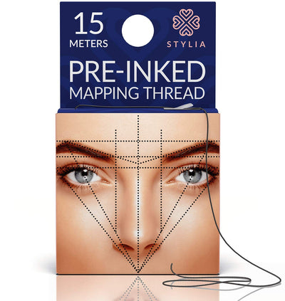 Pre-Inked Eyebrow Mapping String
