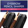 2-in-1 Metal Duckbill Eyebrow Pencil Shaper with 2 Single Edge Razor Blades