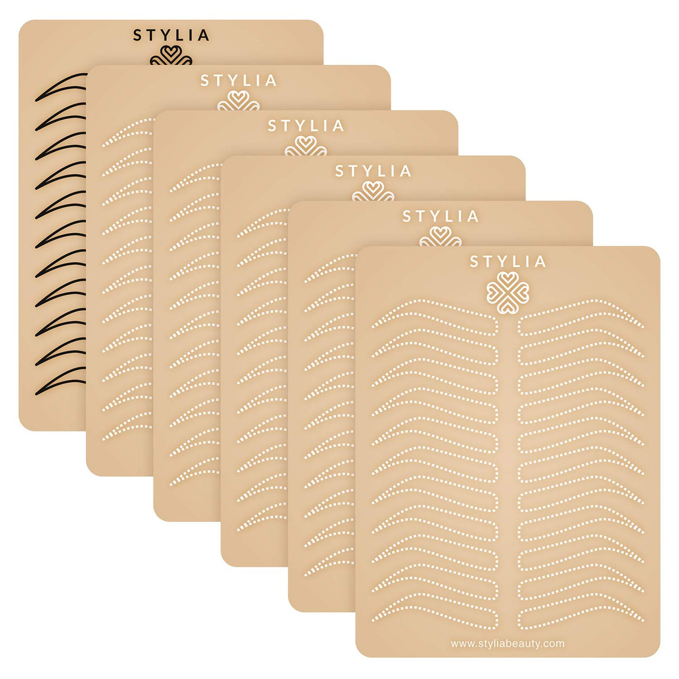 White Ink-less Double Sided Microblading Practice Skins