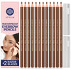12 Piece Brow Mapping Pencils with 2 Sharpeners