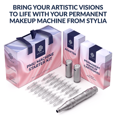 Stylia Permanent Makeup Machine Set - Silver
